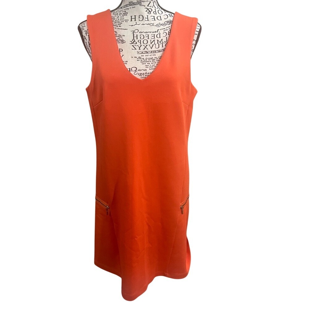 Warehouse Orange Midi Dress